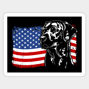 Proud Rhodesian Ridgeback American Flag patriotic dog Magnet